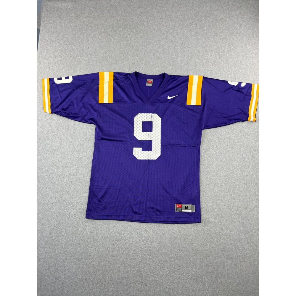 Vintage LSU Tigers Football Jersey Mens M Purple Mesh Y2K Nike Joe Burrow